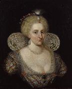 SOMER, Paulus van Portrait of Anne of Denmark Sweden oil painting artist